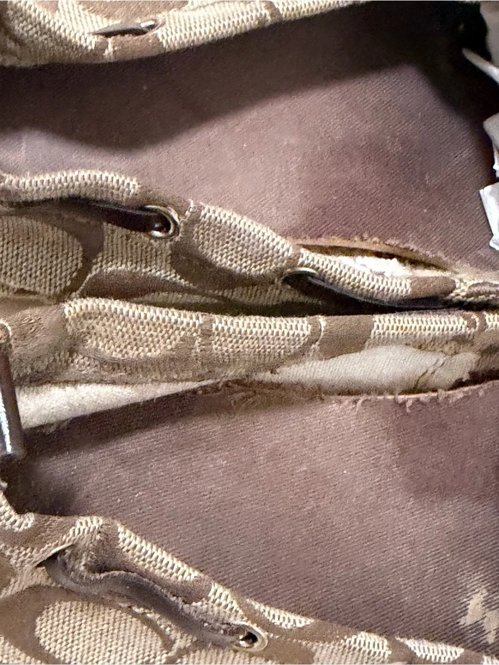 Coach women's Signature Canvas Slip-On Espadrilles in Brown size 7
